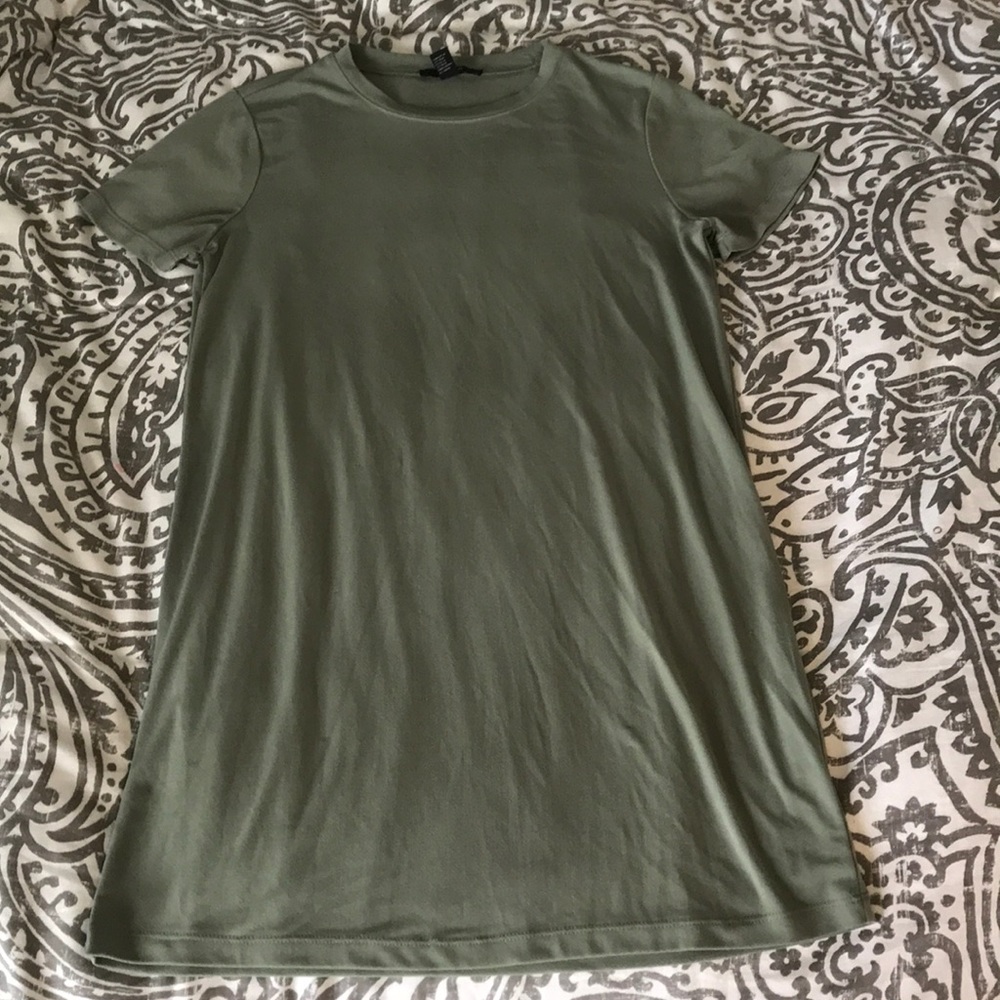 Army Green T-Shirt Dress